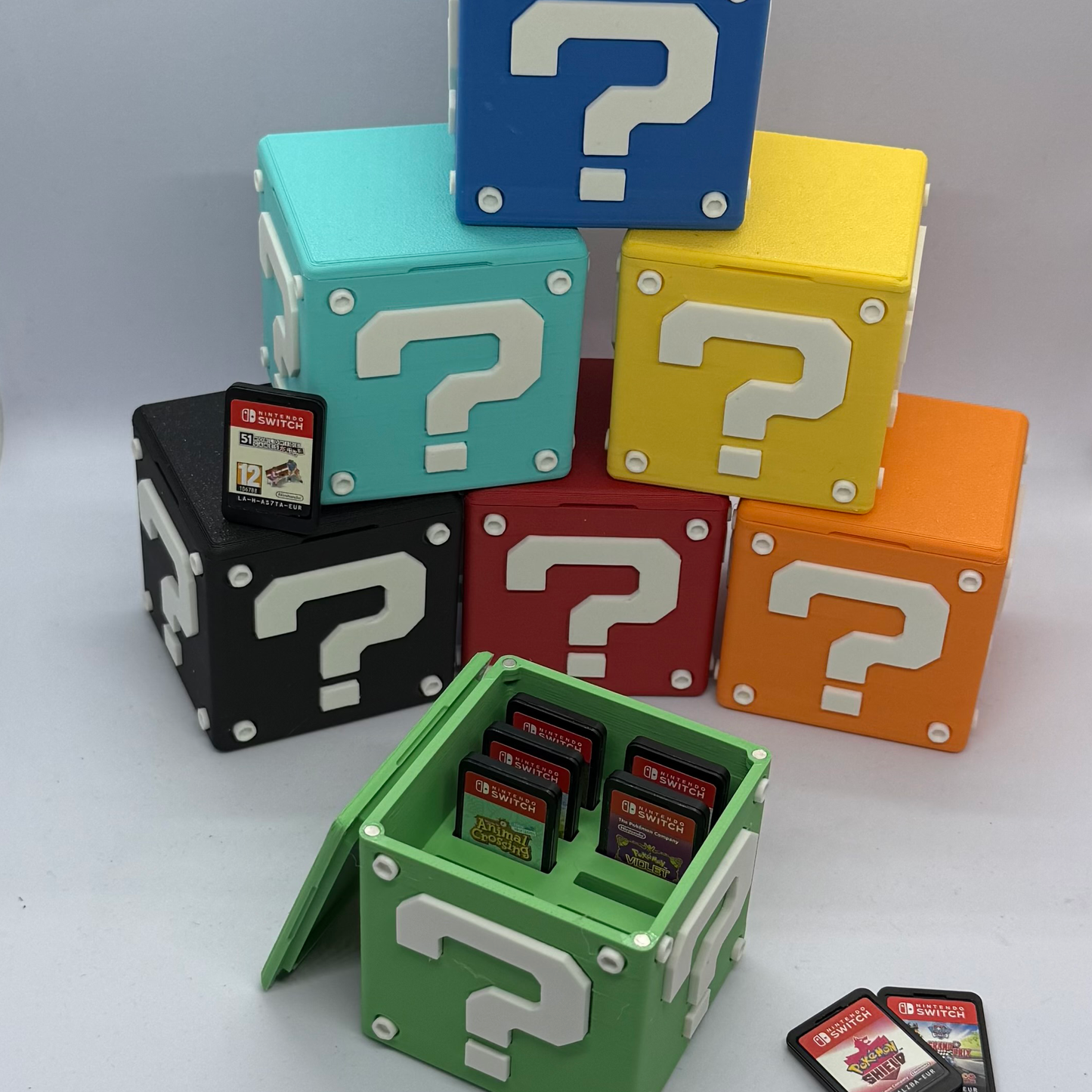 Super Mario Nintendo Switch Spiele-Box (optional magnetisch)